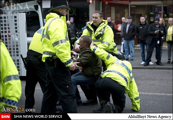 اولین تظاهرات ضد اسلامی در انگلیس  +تصاویر