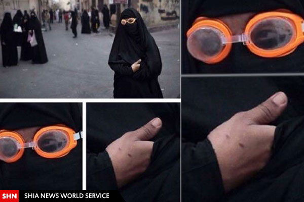 نیروهای آل خلیفه در پوشش زنانه + عکس