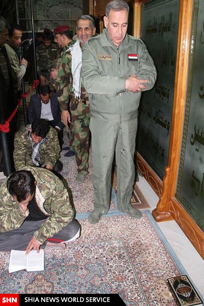 عکس‌های جالبی از زیارت وزیر دفاع عراق در سامرا