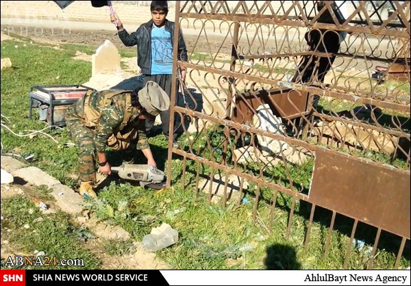 داعش قبور قبرستانی در کرکوک را تخریب کرد + تصاویر