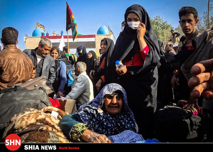 تصاویر/ تجمع زائران کربلا در مرز شلمچه