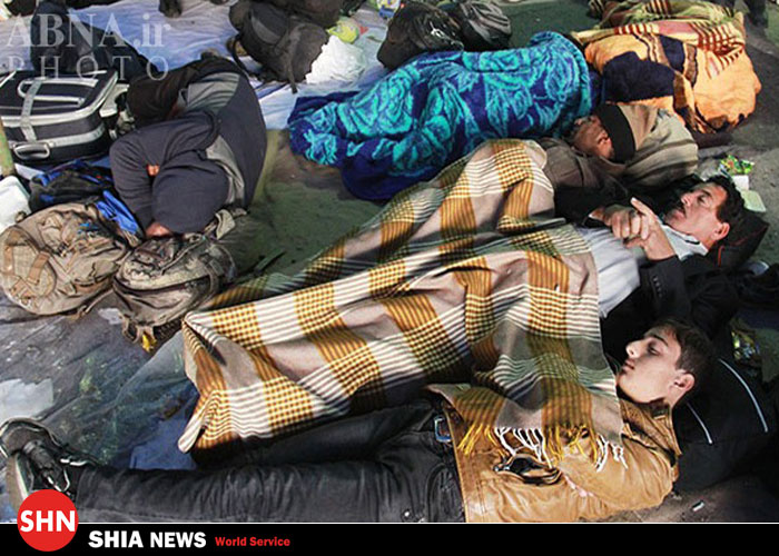 تصاویر/ تجمع زائران کربلا در مرز شلمچه