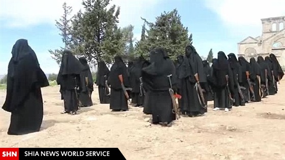 آموزش نظامی زنان داعش در سوریه+تصاویر