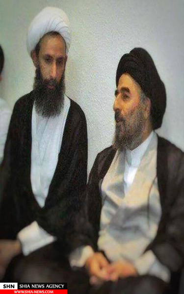 تصاویری از شیخ نمر در کنار آیت‌الله سید محمدتقی مدرسی