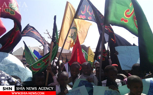 تصاویر تظاهرات کودکانه در نیجریه برای آزادی شیخ زکزکی