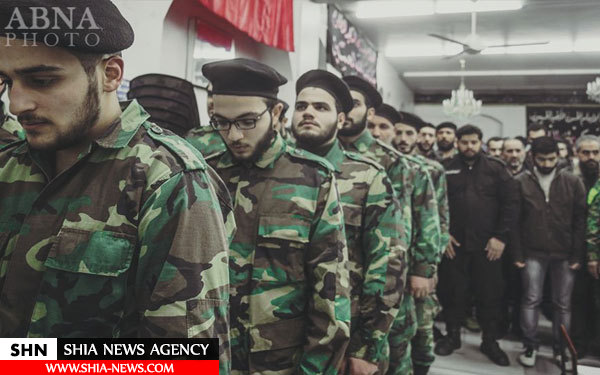 تصاویر تشییع پیکرهای شهدای رزمنده شیعه سوری