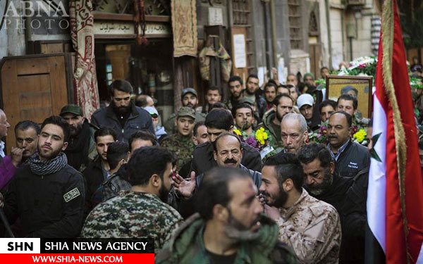 تصاویر تشییع پیکرهای شهدای رزمنده شیعه سوری