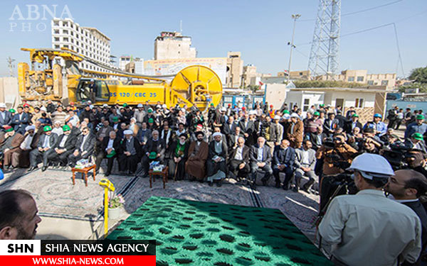 نصب سنگ بنای صحن عقیله زینب(س) در کربلا + تصاویر