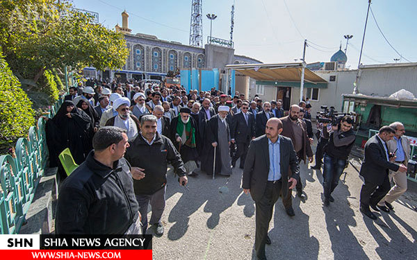 نصب سنگ بنای صحن عقیله زینب(س) در کربلا + تصاویر