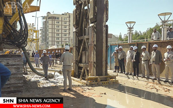 نصب سنگ بنای صحن عقیله زینب(س) در کربلا + تصاویر