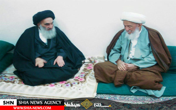 تصویر دیدار آیات عالیقدر سیستانی و فیاض تصویر دیدار آیات عالیقدر سیستانی و فیاض