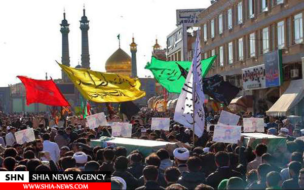 تصاویر تشییع مدافعان حرم پاکستانی در قم