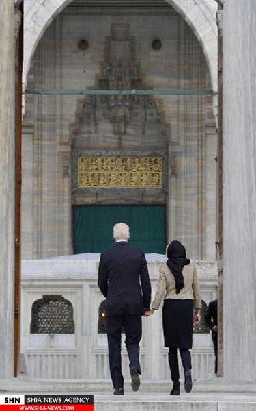 پای جو بایدن و همسرش به مسجد باز شد +تصاویر