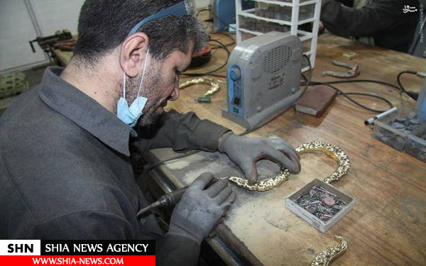 تصاویر کارگاه ساخت ضریح جدیدحرم حضرت عباس(ع)