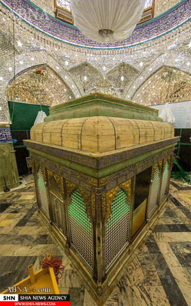 تصاویر آغاز عملیات برداشتن ضریح قدیمی حرم حضرت عباس(ع)