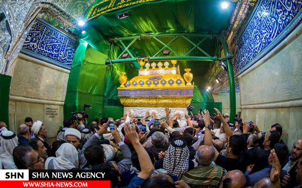 رونمایی از ضریح جدید حبیب بن مظاهر با حضور نماینده آیت الله سیستانی+ تصاویر