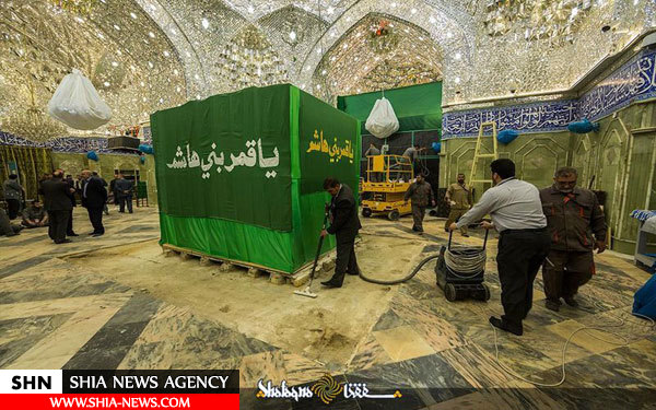 تصاویر کم نظیر از مراحل تغییر ضریح مطهر حضرت عباس (ع) تصاویر کم نظیر از مراحل تغییر ضریح مطهر حضرت عباس (ع)