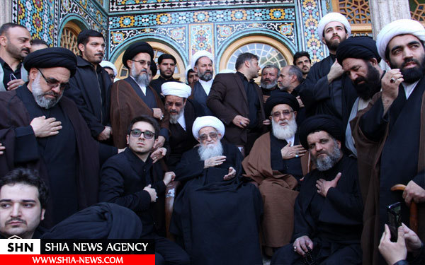 پیاده روی مراجع عالیقدر شیعه در سالروز شهادت حضرت فاطمه زهرا(س)