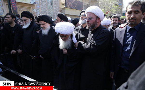 پیاده روی مراجع عالیقدر شیعه در سالروز شهادت حضرت فاطمه زهرا(س)