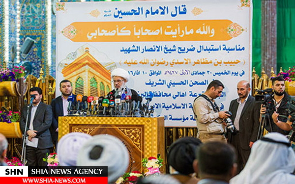 تجلیل تولیت حسینی (ع) از ایرانیان برای ساخت ضریح های ائمه + تصاویر