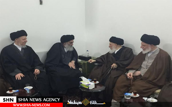 دیدار مهم آیت الله حکیم با آیت الله سیستانی دیدار مهم آیت الله حکیم با آیت الله سیستانی