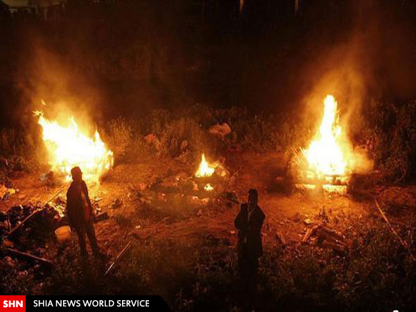 تصاویر/ وداع با جان باختگان زلزله نپال