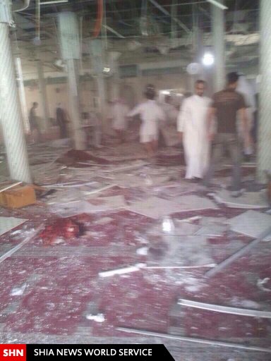 تصاویر انفجار در مسجد شیعیان عربستان
