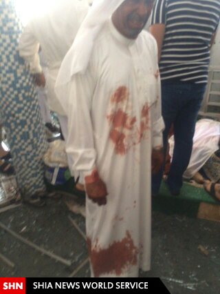 تصاویر انفجار در مسجد شیعیان عربستان