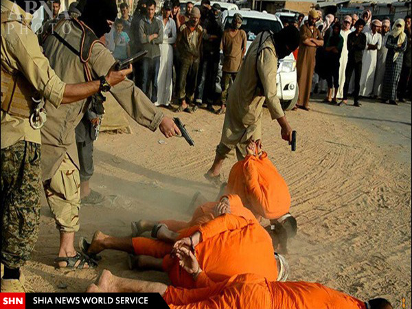 اعدام علنی مردان استان حسکه به دست داعش/ تصاویر
