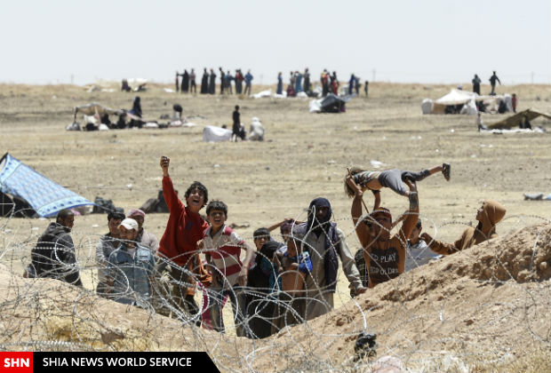 تصاویر تأثر بر‌ انگیز از فرار زنان و کودکان از دست داعش