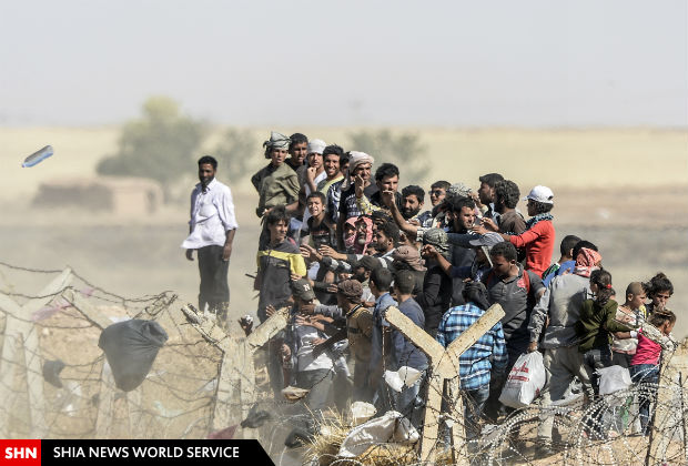 تصاویر تأثر بر‌ انگیز از فرار زنان و کودکان از دست داعش