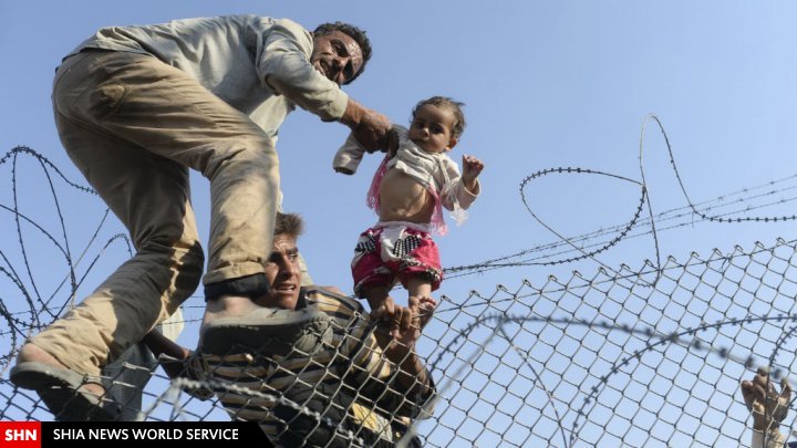 تصاویر تأثر بر‌ انگیز از فرار زنان و کودکان از دست داعش