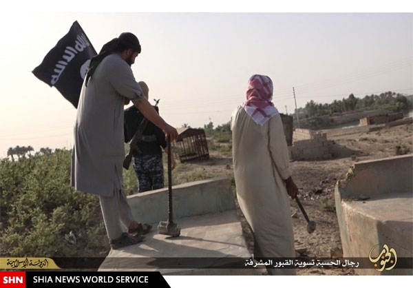 داعش قبور شیعیان را تخریب کرد/تصاویر