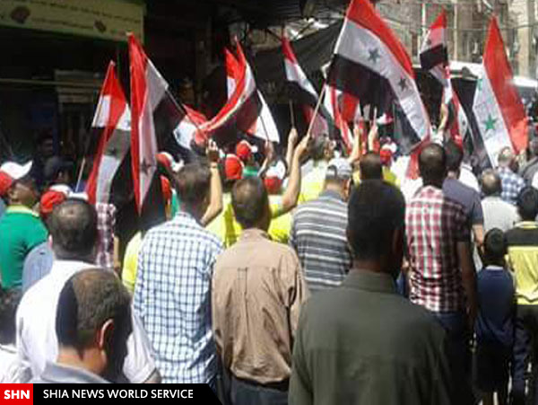 تظاهرات در اعتراض به محاصره فوعه و کفریا + تصاویر