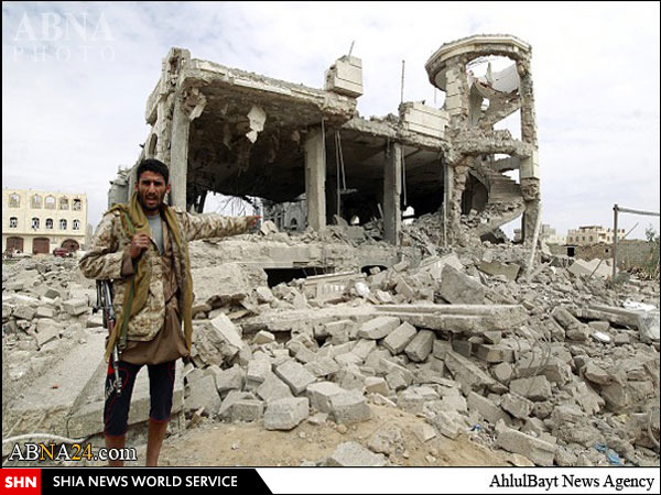 تصاویر/ بمباران منزل یکی از رهبران جنبش انصارالله