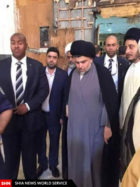 بازدید مقتدا صدر از مسجد امام صادق(ع) کویت