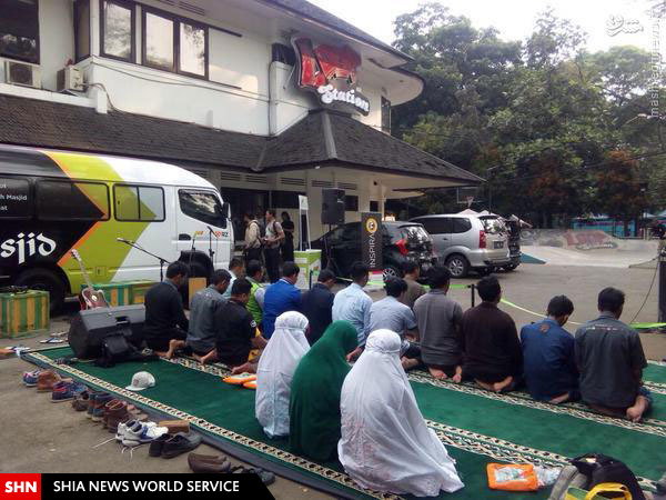 مسجد سیار در اندونزی/ تصاویر