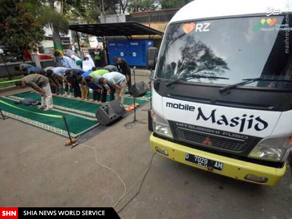 مسجد سیار در اندونزی/ تصاویر