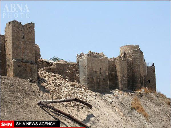تخریب بخشی از قلعۀ باستانی حلب بر اثر انفجار بمب + تصاویر