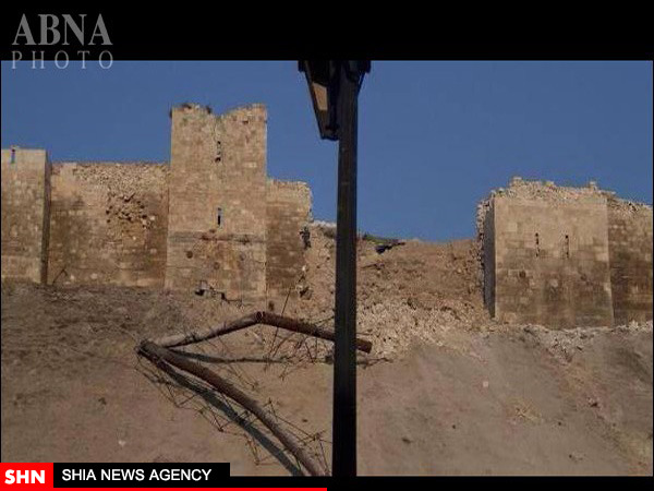 تخریب بخشی از قلعۀ باستانی حلب بر اثر انفجار بمب + تصاویر