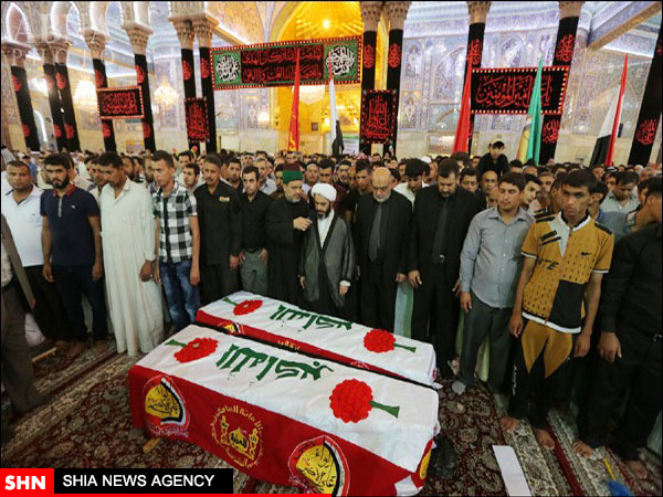 تشییع پیکر شهدای مبارزه با داعش در حرم امام حسین(ع) تشییع پیکر شهدای مبارزه با داعش در حرم امام حسین(ع)