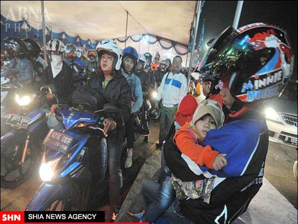 تصاویر  آغاز مهاجرت میلیونی مسلمانان اندونزی در آستانه عید فطر