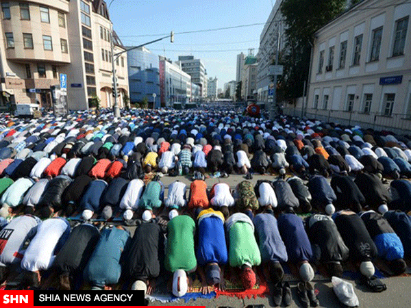 نماز عید فطر در مسکو + تصاویر