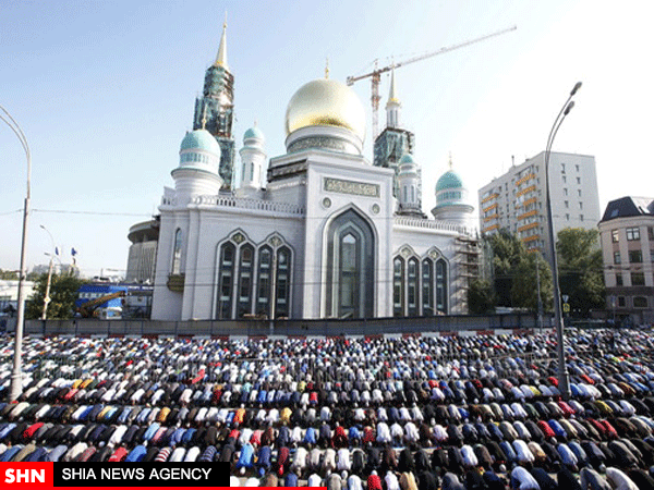نماز عید فطر در مسکو + تصاویر