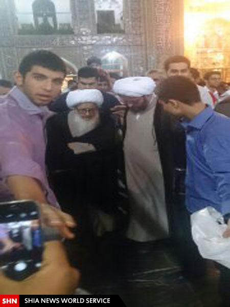 حضور آیت الله وحید خراسانی در حرم مطهر امام هشتم (ع) حضور آیت الله وحید خراسانی در حرم مطهر امام هشتم (ع)