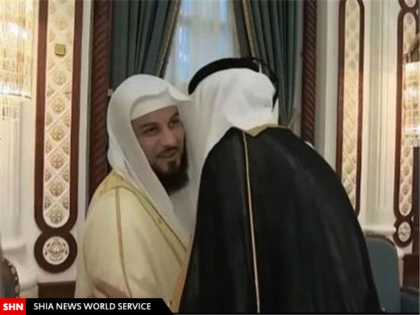 قرضاوی در ضیافت افطار امیر قطر/ تصویر