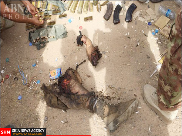هلاکت عامل انتحاری داعش به دست نیروهای بسیج مردمی عراق + تصویر(18+)