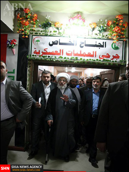 عیادت نماینده آیت‌الله سیستانی از مجروحان جنگ + تصاویر