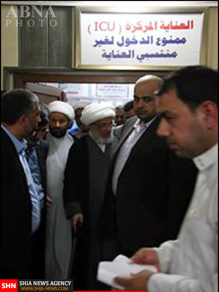 عیادت نماینده آیت‌الله سیستانی از مجروحان جنگ + تصاویر