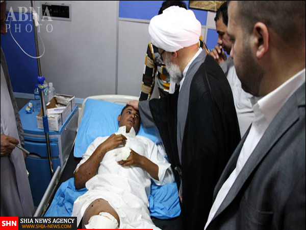 عیادت نماینده آیت‌الله سیستانی از مجروحان جنگ + تصاویر